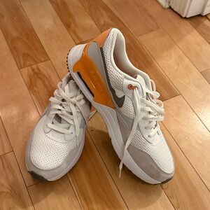 Nike White and Orange Athletic Sneakers